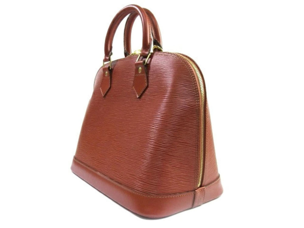 Louis Vuitton Leather Handbag Epi Alma Black